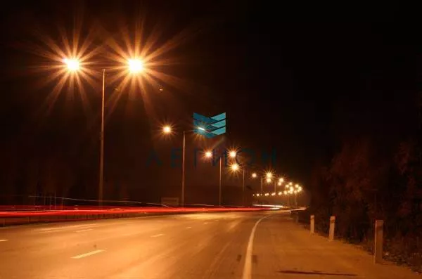 Установка освещения на трассе Екатеринбург — Кольцово