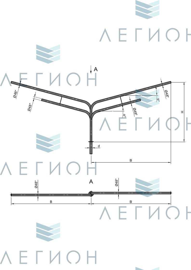 К10-2,0-2,0-1-1 кронштейн четырехрожковый