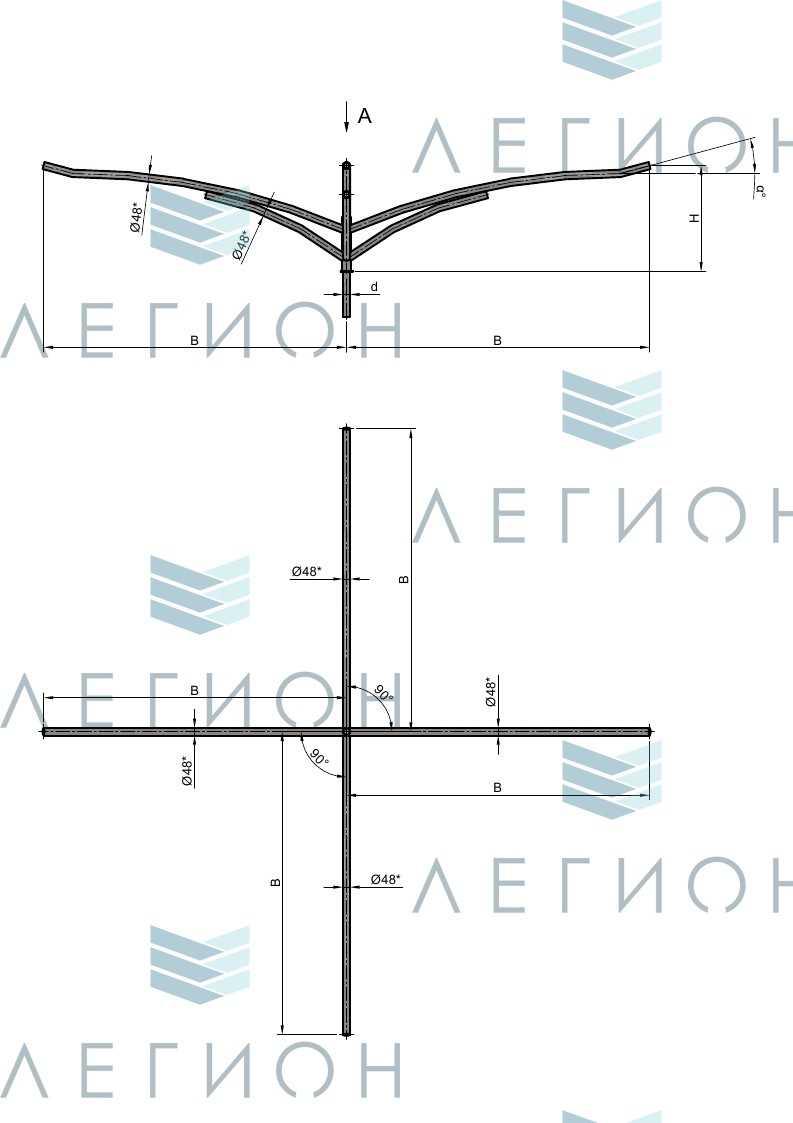 К14-0,7-1,5-1-1 кронштейн четырехрожковый